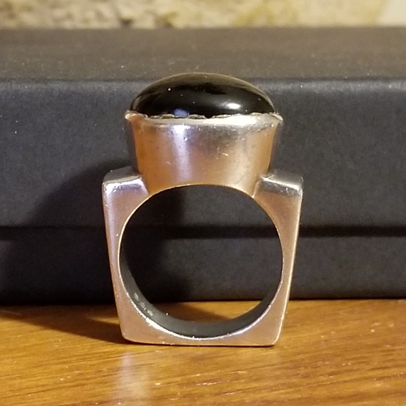 RARE Silpada Sterling Silver  & Black Onyx Ring - Picture 7 of 15